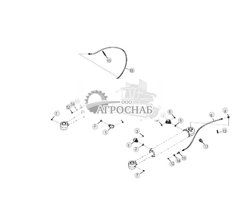 Смазочные трубопроводы и фитинги цилиндра рулевого управления ( - 000510) - ST725732 210.jpg
